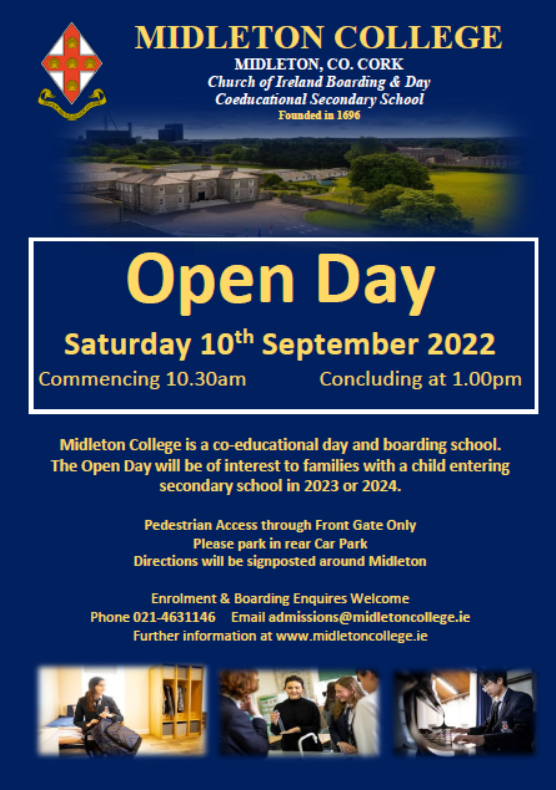 Read more about the article Discover Your Future: Midleton College Open Day 2022 Invitation
